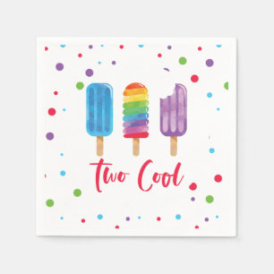 Serviette En Papier Rainbow Pop Deux Cool 2e anniversaire