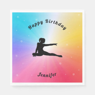 Serviette En Papier Rainbow Stars Gymnastique Anniversaire serviettes