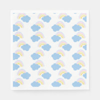 Rainbow Summer Nuages Pastel Scribble Doodle