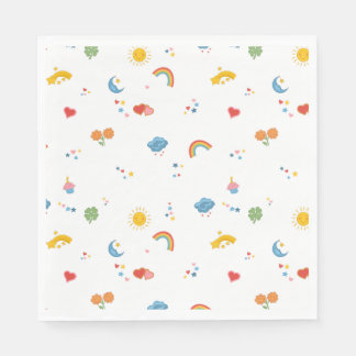 Serviette En Papier Rainbow Sunshine Party