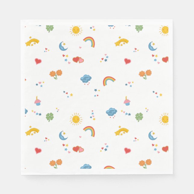 Serviette En Papier Rainbow Sunshine Party (Devant)