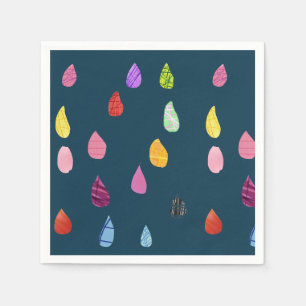 Serviette En Papier Raindrop boho coloré créatif