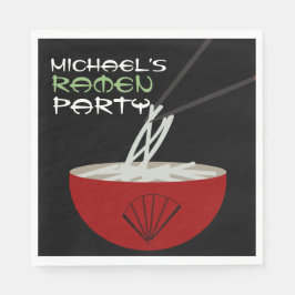 Serviette En Papier Ramen Noodles Asian Bowl Party
