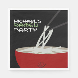 Serviette En Papier Ramen Noodles Asian Bowl Party
