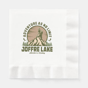 Serviette En Papier Randonnée Rétro au lac Joffre