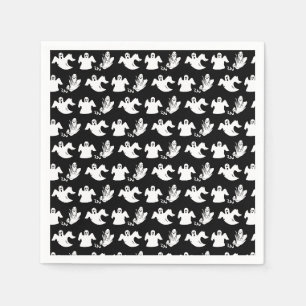 Serviette En Papier Rangées De Fantômes De Danse Volante Fête D'Hallow