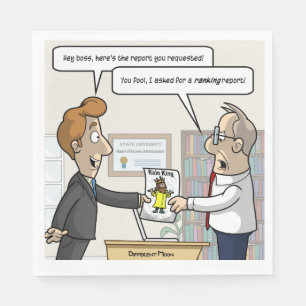 Serviette En Papier Rapport de classement comptable Punny Party Napkin