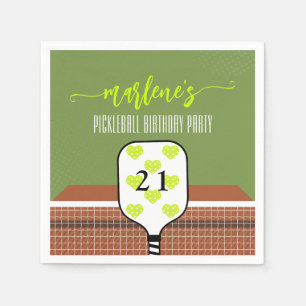 Serviette En Papier Raquette de Pickleball Préparatoire Photo Dink Fêt