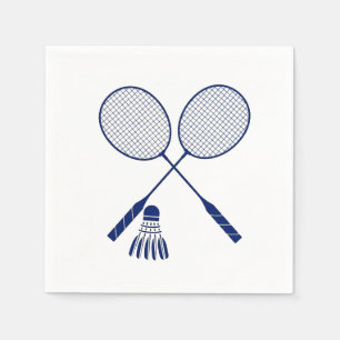 Serviette En Papier Raquettes de badminton minimal Shuttlecock Birdie
