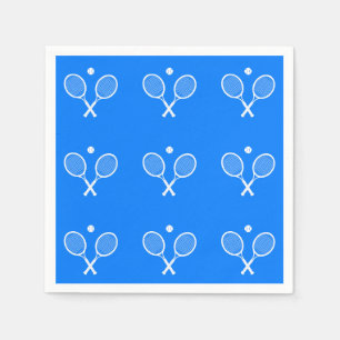 Serviette En Papier Raquettes de tennis Arrière - plan bleu