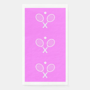 Serviette En Papier Raquettes de tennis Partie rose profonde