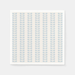 Serviette En Papier Rayure de feuille bleu clair