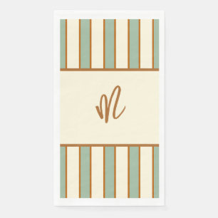Serviette En Papier Rayure Moderne Rétro Citron Vert
