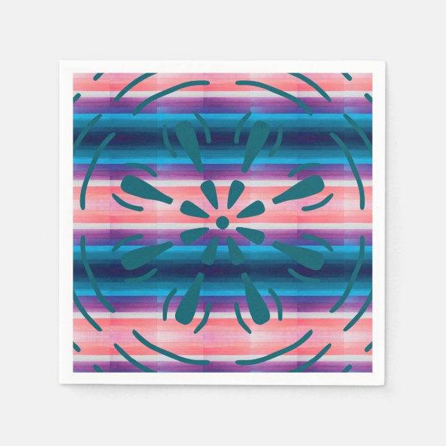 Serviette En Papier Rayures (Devant)