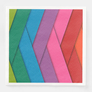Serviette En Papier rayures Abstraites, colorées,