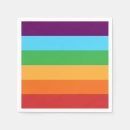 Serviette En Papier Rayures Arc-en-ciel Amusant Anniversaire Bonbons F