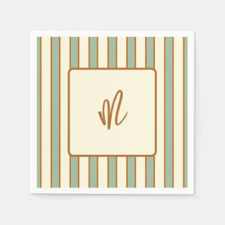 Serviette En Papier Rayures Chili Citron Rétro Moderne