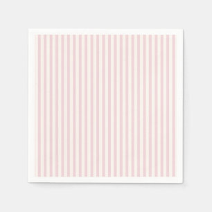 Serviette En Papier Rayures de printemps   Douce rose