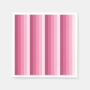 Serviette En Papier Rayures d'ombre rose