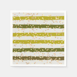 Serviette En Papier Rayures et points tropicaux