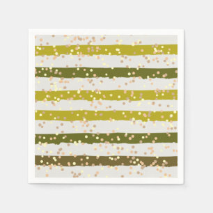 Serviette En Papier Rayures et points tropicaux