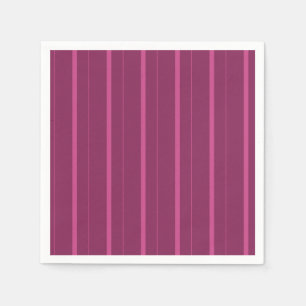 Serviette En Papier Rayures framboise foncé