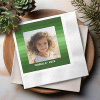 Rayures Rétro - Vert de Noël - Photo Simple