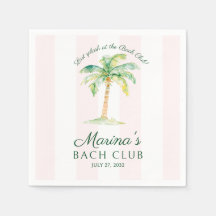 Rayures roses Palm Beach Bach Club Enterrement de