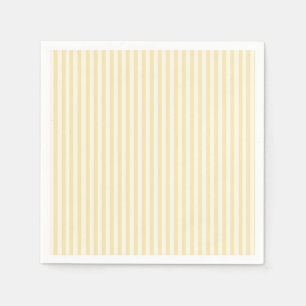 Serviette En Papier Rayures Simples - Crème au Beurre