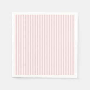 Serviette En Papier Rayures Simples - Douce Teinte Rose