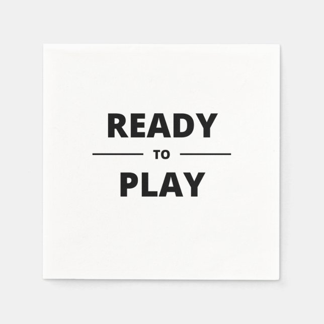 SERVIETTE EN PAPIER READY TO PLAY (Devant)