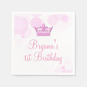 Serviette En Papier Réception de fête d'anniversaire royale couronne e