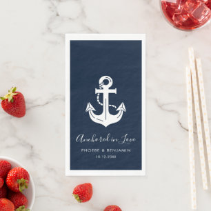 Serviette En Papier Réception de mariage personnalisée au bord de la m