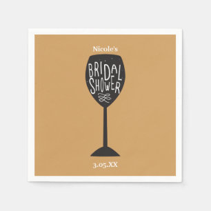 Serviette En Papier RÉCEPTION DE MARIAGE Verre à vin TOUTE COULEUR Ser