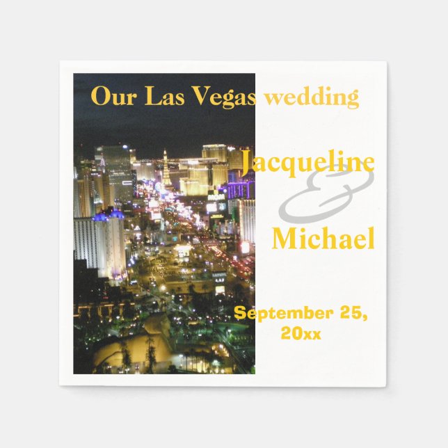 Serviette En Papier Réceptions de mariage à Las Vegas (Devant)