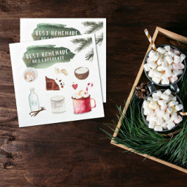 Serviette En Papier Recette de chocolat chaud maison | Fête de vacance