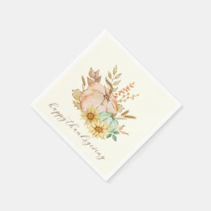 Serviette En Papier Récolte aquarelle sur mesure Thanksgiving