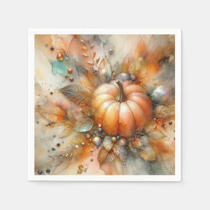 Serviette En Papier Récolte de citrouilles d'automne