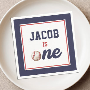 Serviette En Papier Recrue de l'année Baseball 1er Anniversaire