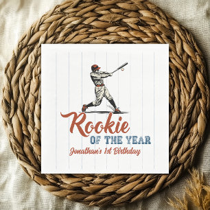 Serviette En Papier Recrue de l'année Baseball 1er Anniversaire