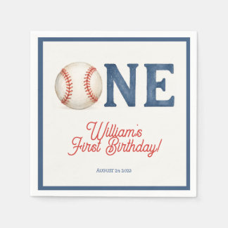 Serviette En Papier Recrue de l'année Baseball 1ère fête d'anniversair