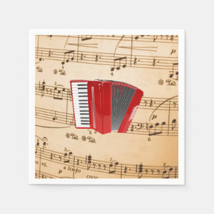 Serviette En Papier Red Accordion, design populaire,
