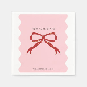 Serviette En Papier Red Bow Coquette Squgly Frontières Noël