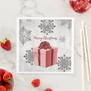 Serviette En Papier Red Christmas Giant Papier de Vacances Napkin