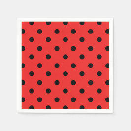 Serviette En Papier Red et Black Ladybug Patch Anniversaire