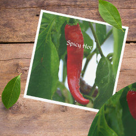 Serviette En Papier Red Hot Chili Pepper Green Red White Photographie