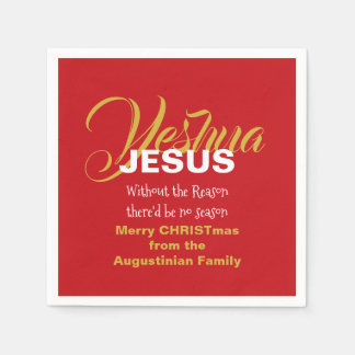Serviette En Papier Red JESUS RAISON SAISON Noël Papier