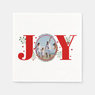 Serviette En Papier Red Joy avec baies photo de Noël