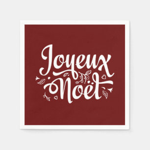 Serviette En Papier Red Joyeux Noel