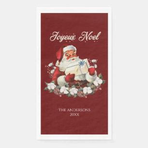Serviette En Papier Red Joyeux Noel